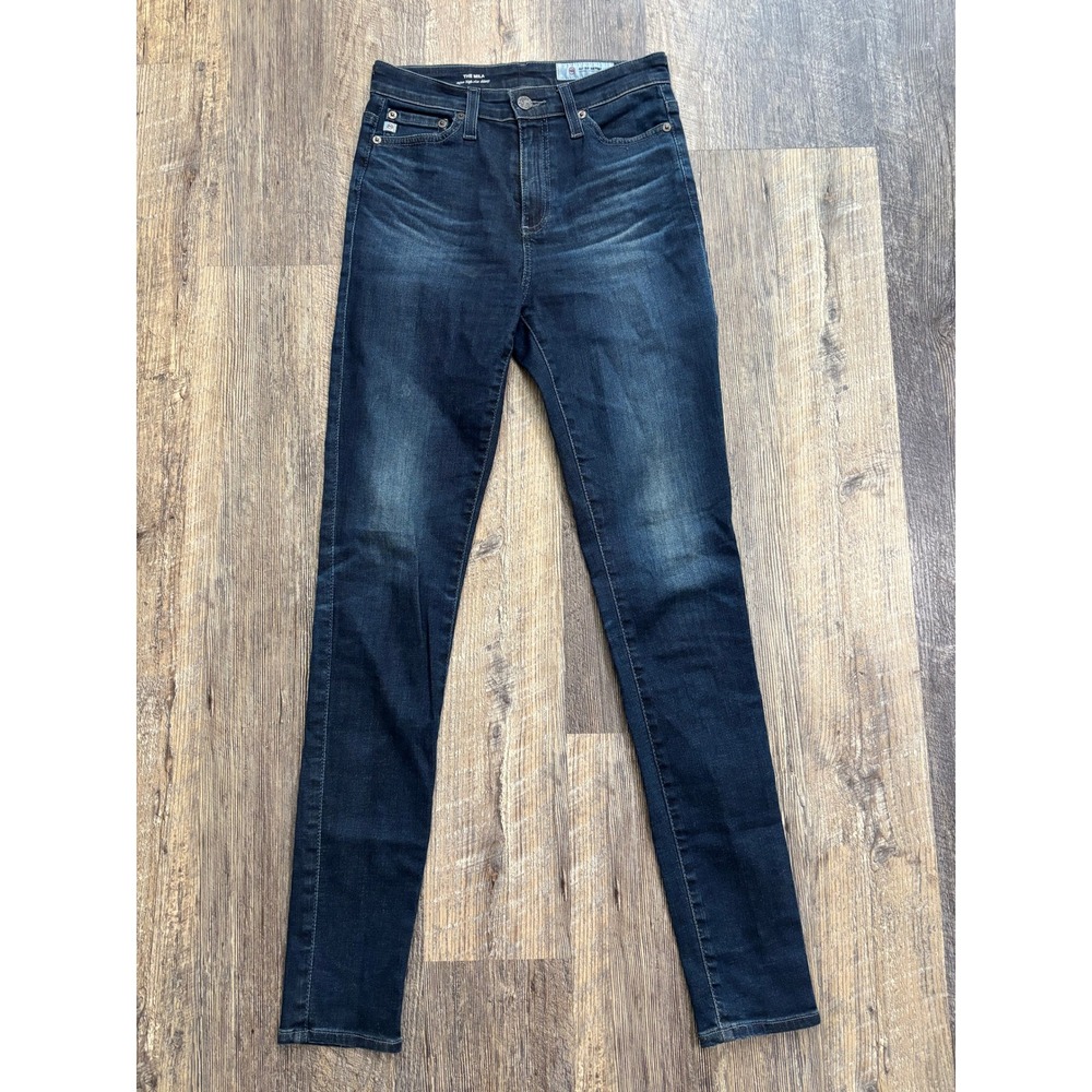 AG Adriano Goldschmied The Mila Super High Rise Skinny Jeans Dark Wash Indigo 26